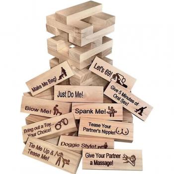 Juego de Verdad o Reto con Bloques de Madera