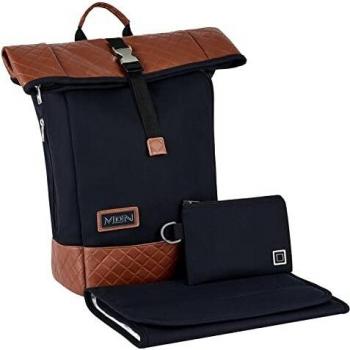 Marineblauer Mondrucksack Rolltop-Version