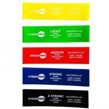 Fitness Mad Resistenza Mani Set (5 Bande)