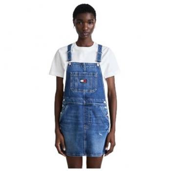 Tommy Jeans Latzkleid »DUNGAREE DENIM DRESS CH6138«, mit Tommy Jeans Flagge  Denim Medium  N-Gr Denim Medium
