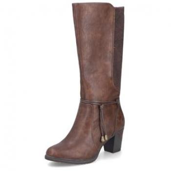 Bottes marron à talons décrochés, zip latéral, renfort élastique à l'arrière – Rieker® 23314CHAH24