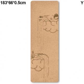 1830*660*6mm Non-Slip Yoga Mat with Cork Surface