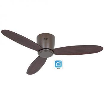 Ventilateur de plafond CasaFan Eco Plano II, 112 cm, noyer, Wi-Fi