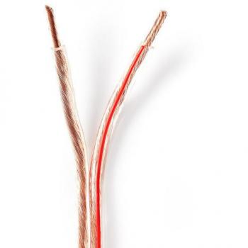 Nedis 25m transparant speakerkabel 2x4,00 mm² – rolvariant