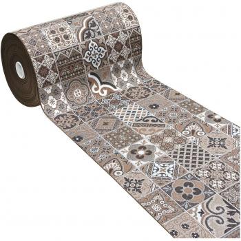 Emmevi Tappeto Bordato Antiscivolo 54x110 cm Marrone