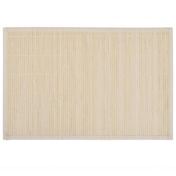 VidaXL Eco-Friendly Bamboo Placemats 30 x 45 cm, Pack of 6