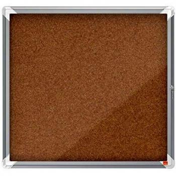 Vitrina Nobo para 6 hojas A4 con superficie de corcho