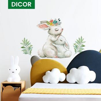 Charming Bunny Wall Stickers for Kids' Room Decoration