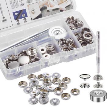 Bouton de fixation 15mm en acier inoxydable, 200 pièces pour ligne de bateau