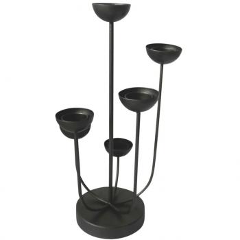 Bougeoir Mira 45,5 cm Noir Lesli Living