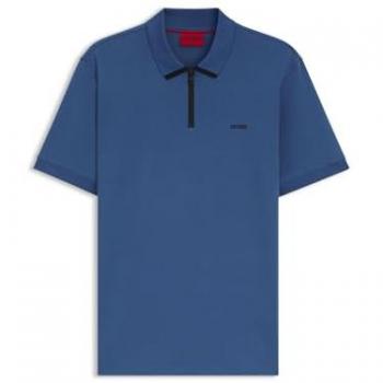 Polo HUGO Small Logo Azul Manga Corta