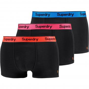 Superdry L‑Boxers, Orange Label, Dreierpack – Black Neon