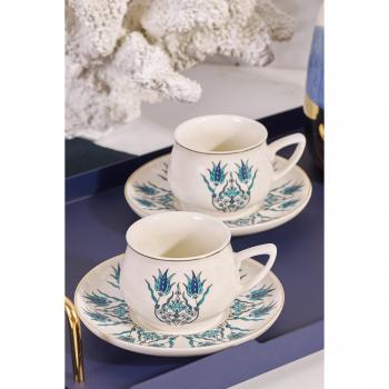 Ensemble de tasses à café turques Iznik, 90 ml
