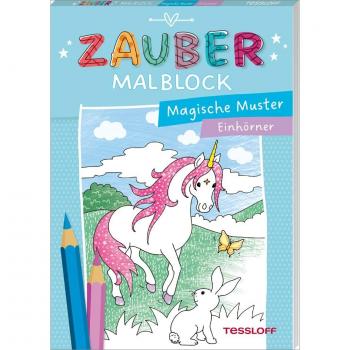 Zaubermalblock. Magische Muster. Einhörner