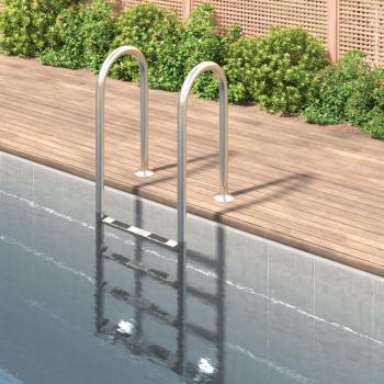 VidaXL Escada para Piscina 54x38x184,5cm – Concreto em Aço 304