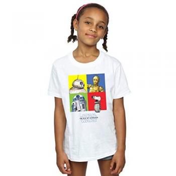 T-shirt enfant Star Wars: Saga Galactique Droid Carrés Blanc