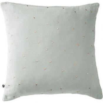 Gaze de Coton Taie d'oreiller Gaïa Chic Eucalyptus 60x60