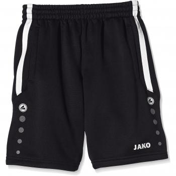 JAKO Kinder Hose Trainingsshorts Active, Schwarz/Weiß, 140, 8595