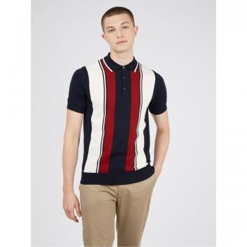 Medium Dark Navy Mod Stripe Polo