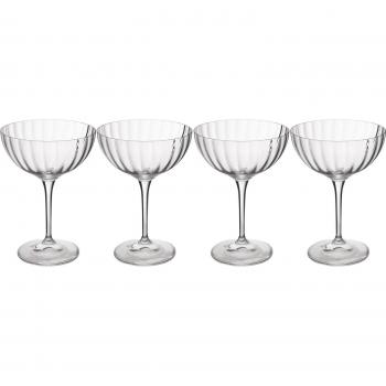Treviso Crystal Coupe Glasses, Set of 4, 300ml Capacity (Mikasa)