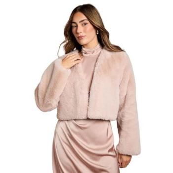 Coast Blush Faux‑Fur Coat for Women – 10”
