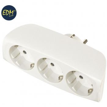 MULTICONECTOR TRIPLE ECONÓMICO RETRACTILADO EDM 2400W 4,8mm