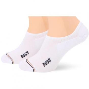 BOSS Business‑Socken 2‑Pack – LC Iconic CC W (weiß) – Damen, 100 % Baumwolle, Stickerei
