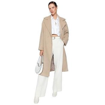 Trendyol Langer Wollmantel mit Stempelmuster für Damen