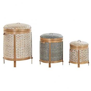 Cesto Dkd Home Decor in Bamboo 31x31x45 cm