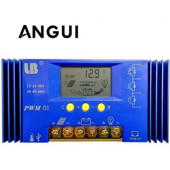 40A 60A PWM Solar Controller with LCD for 12V/24V/48V