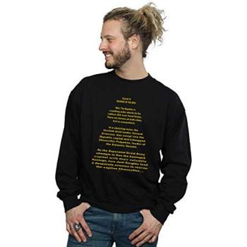 Black 5XL Men’s Star Wars “Opening Crawl” Sweatshirt (Revenge of the Sith)