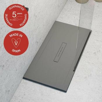 Receveur de douche extraplat gris série Clay