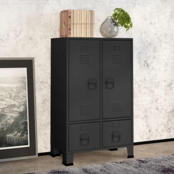 Garde-robe en acier anthracite 67x35x107 cm