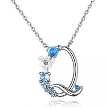 Q Initiale Damenhalsband in 925 Sterling – VIKI LYNN Geschenkidee