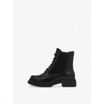 Lace boot donna nera TAMARIS pelle