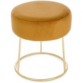 Ockerfarbener Samtpouf Clarissa