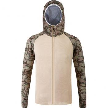 TRVLWEGO Men's Quick-Dry Camouflage Fishing Shirt with Hood
