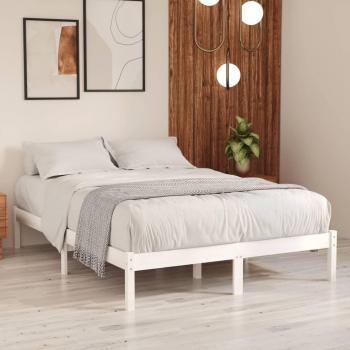 VidaXL 810013 Bed Frame without Mattress White Solid Wood 120x200 cm