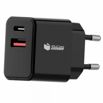 PcCom Essential Wall Charger 20W USB-C + USB Rápida