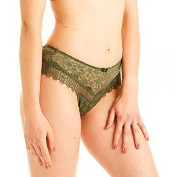 Shorty string dentelle pomm poire vert