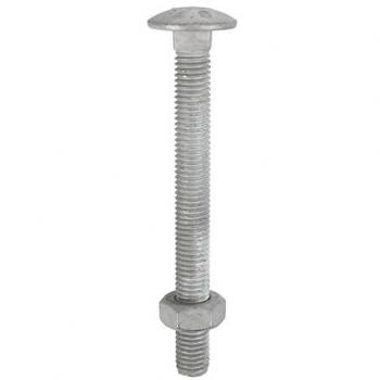 Timco 12180CBG Hot Dipped Galvanised Carriage Bolts with Full Nuts, M12x180