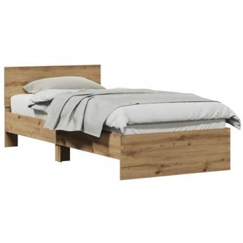 Mueble de Cama Roble Artisan 75x190 – Cabecera y Respaldo Incluido