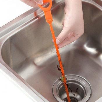 Herramienta de limpieza para desatascar tuberías, gancho de resorte, 1 pieza