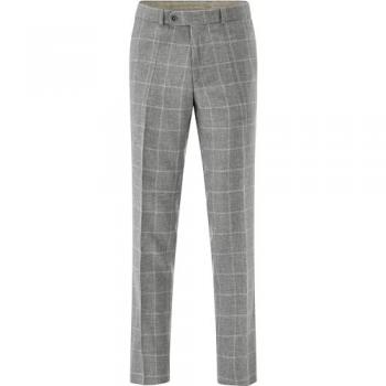Slim Fit Anzughose Gitterkaro Modell 'Shiver-G' in Hellgrau Größe 54