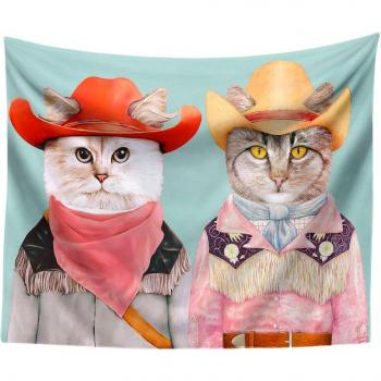 Cartoon Cat Tapestry for Bedroom
