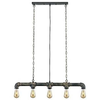 Lámpara de Techo Industrial 5 Luces E27 Acabado Óxido Bular