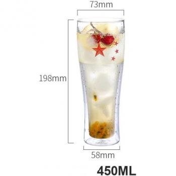 400ml Insulated Borosilicate Glass Cup
