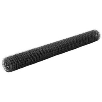 VidaXL 25x1.5 m Grey PVC Coated Steel Chicken Wire Fence