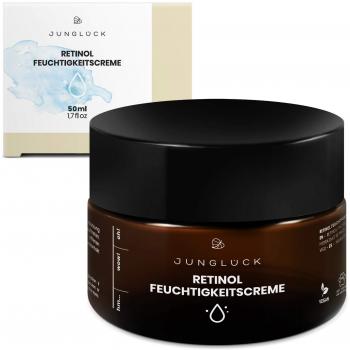 Retinol Serum Anti-Aging Gesichtspflege von Junglück im Braunglas mit