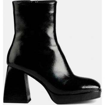 Boots Mim Negro 99718: Tacón Cuadrado y Cremallera